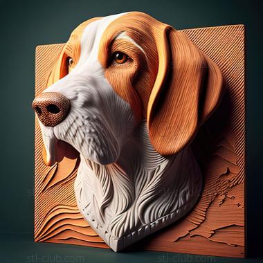 3D model st English Foxhound dog (STL)